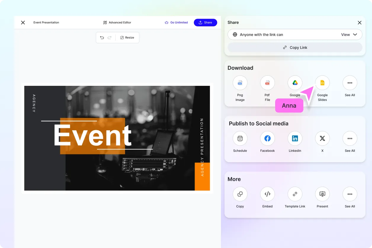 Free AI Event Presentation Generator, Free AI Event Slide Maker Online
